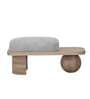 Saga Boucle Ottoman in Brown Colour