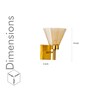Sagara Single Arm Wall Light in Brass Finish