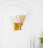 Sagara Single Arm Wall Light in Brass Finish