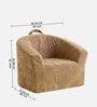 Sage Textured Organic Kids Lounge Chair In Brown Colour