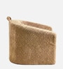 Sage Textured Organic Kids Lounge Chair In Brown Colour