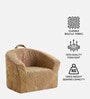 Sage Textured Organic Kids Lounge Chair In Brown Colour