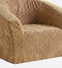 Sage Textured Organic Kids Lounge Chair In Brown Colour
