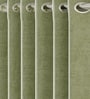 Sage Green Polyester Solid Jacquard 5ft Room Darkening Eyelet Window Curtains (2 Pc)