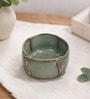 Sage Green Button Ceramic Serving Bowl, 500 Ml