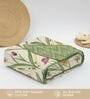 Sage Green Cotton Floral 150 GSM Double Bed AC Room Blanket