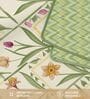 Sage Green Cotton Floral 150 GSM Single Bed AC Room Blanket