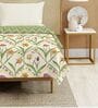 Sage Green Cotton Floral 150 GSM Single Bed AC Room Blanket