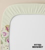 Sage Green Floral 200 TC Cotton King Sized Fitted Bedsheet with 2 Pillow Covers