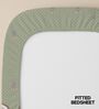 Sage Green Floral 300 TC Cotton King Sized Fitted Bedsheet with 2 Pillow Covers