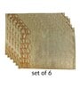 Sage Green Geometric Polyester Blend (Set of 6) Placemat With Napkins