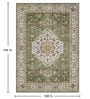 Sage Green Traditional Polyester 9 ft x 12 ft Machine Made Carpet
