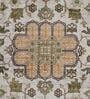 Sage Green Traditional Polyester 9 ft x 12 ft Machine Made Carpet