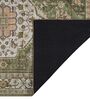 Sage Green Traditional Polyester 9 ft x 12 ft Machine Made Carpet