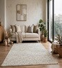Green Traditional Wool And Cotton 5 X 8 Ft Hand Tufted Carpet