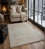 Sage Greens Geometric Wool And Cotton 8 X 5 Feet Hand Tufted Carpet