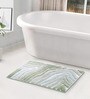 Sage Polyester 32X20 Inches Anti-Skid  Bath Mat