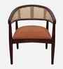 Sahaj Teak Wood Arm Chairs In Orange Finish