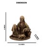 Sai Baba Asana Bronze Gold Religious Idol