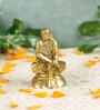 Sai Baba Sitting Gold Brass Idol