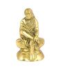Sai Baba Sitting Gold Brass Idol
