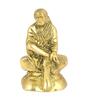 Sai Baba Sitting Gold Brass Idol