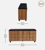 Saiko 12- Pairs Shoe Cabinet In Lyon Walnut Finish With Seating