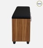 Saiko 12- Pairs Shoe Cabinet In Lyon Walnut Finish With Seating