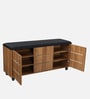 Saiko 12- Pairs Shoe Cabinet In Lyon Walnut Finish With Seating