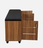 Saiko 12- Pairs Shoe Cabinet In Lyon Walnut Finish With Seating