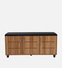 Saiko 12- Pairs Shoe Cabinet In Lyon Walnut Finish With Seating