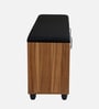 Saiko 12- Pairs Shoe Cabinet In Lyon Walnut Finish With Seating