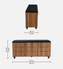 Saiko 12- Pairs Shoe Cabinet In Lyon Walnut Finish With Seating