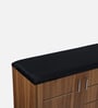 Saiko 12- Pairs Shoe Cabinet In Lyon Walnut Finish With Seating