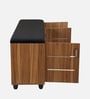 Saiko 12- Pairs Shoe Cabinet In Lyon Walnut Finish With Seating
