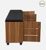 Saiko 12- Pairs Shoe Cabinet In Lyon Walnut Finish With Seating