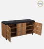 Saiko 12- Pairs Shoe Cabinet In Lyon Walnut Finish With Seating