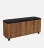 Saiko 12- Pairs Shoe Cabinet In Lyon Walnut Finish With Seating