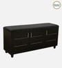 Saiko 12- Pairs Shoe Cabinet In Wenge Finish With Seating