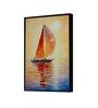Sailing Boat Multicolour Synthetic Wood Framed Canvas Wall Painting