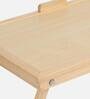 Saino Solid Wood Portable Table in Natural Finish