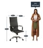 Saint Leatherette Executive Chair in Black Colour