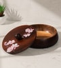 Sakura Roti Box Handcrafted Acacia Wood Casserole Traditional Chapati Box