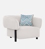 Salford Boucle Fabric 1 Seater Sofa in Snow White Colour
