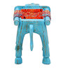 Salina Solid Wood Seating Stool In Blue Colour