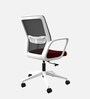 Sall Mid Fabric Ergonomic Chair in Milan Red Colour