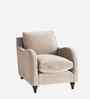 Sally Velvet 1 Seater Sofa in Camel Beige Color