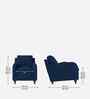Sally Velvet 1 Seater Sofa in Imperial Blue Color