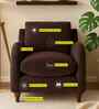 Sally Velvet 1 Seater Sofa in Mocha Brown Color