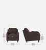 Sally Velvet 1 Seater Sofa in Mocha Brown Color